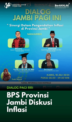 BPS Provinsi Jambi Diskusi Inflasi pada Dialog Pagi RRI