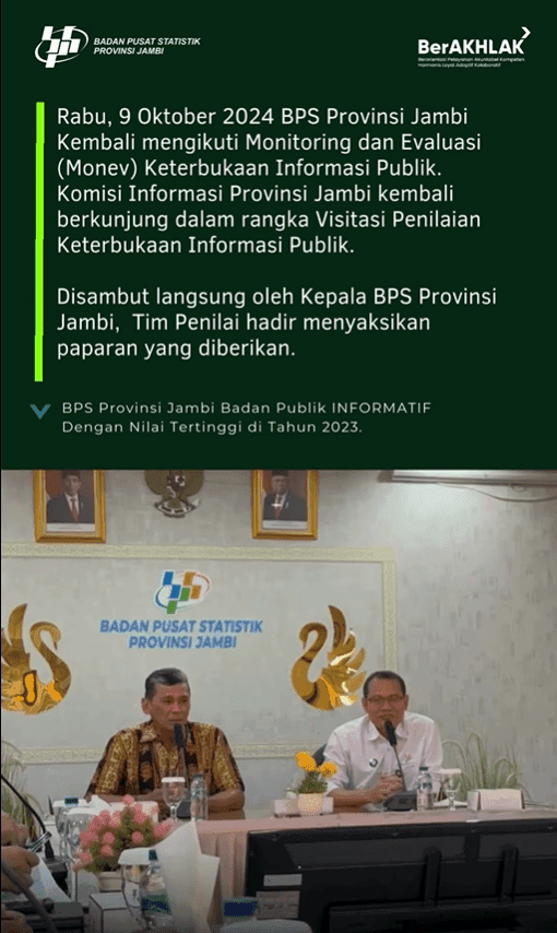 Visitasi Keterbukaan Informasi Publik Tahun ke-3 BPS Provinsi Jambi