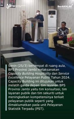 Capacity Building Hospitality dan Service Excellence Pelayanan Publik BPS Provinsi Jambi Tahun 2024