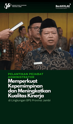 Pelantikan Pejabat Administrator di Badan Pusat Statistik Provinsi Jambi